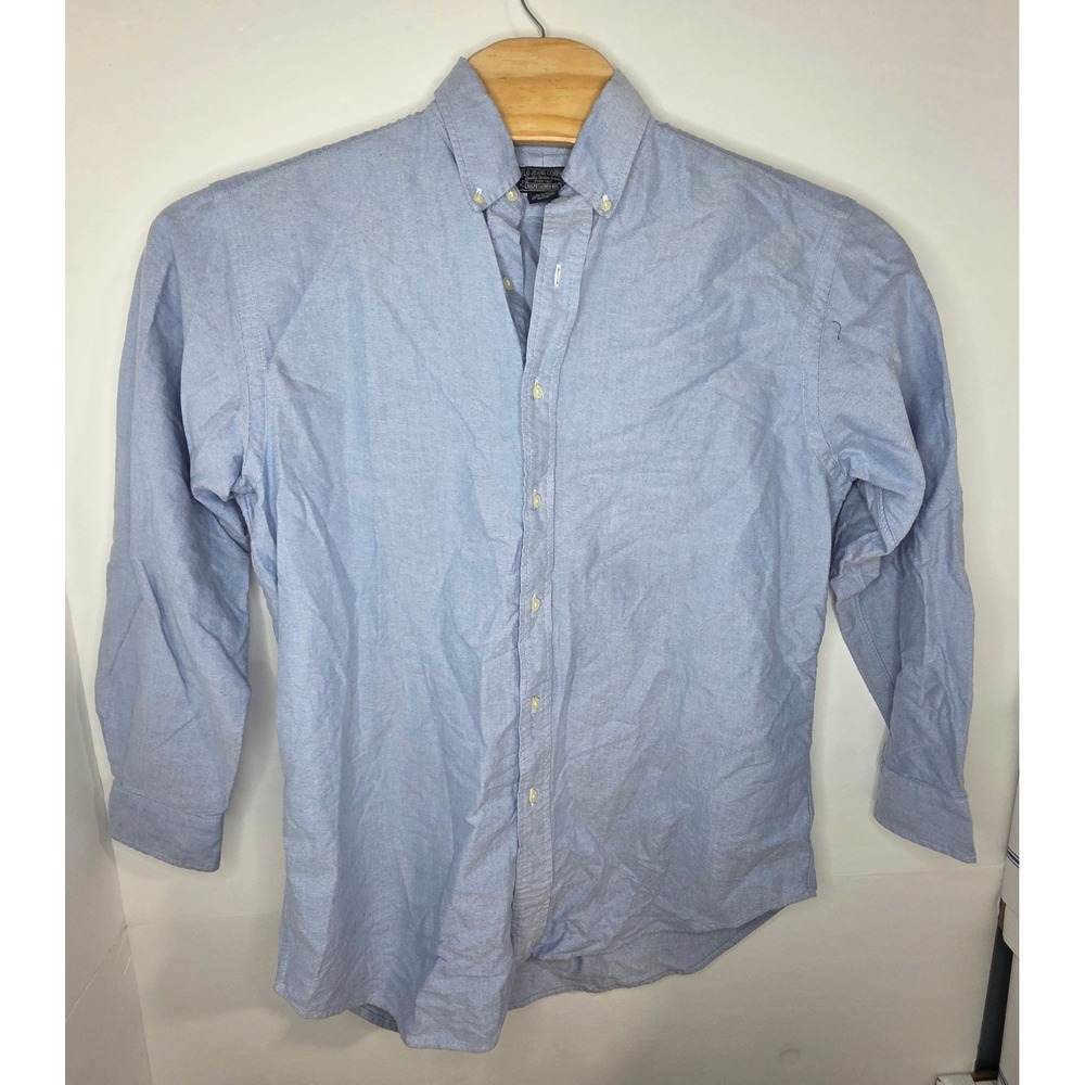 Polo Jeans Co Ralph Lauren Mens Medium Blue Oxford Button Down Cotton Shirt